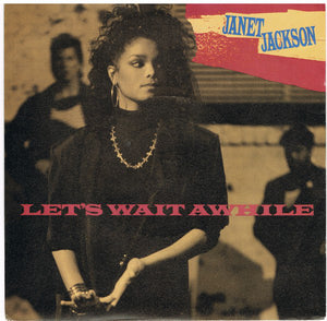 Janet Jackson - Let's Wait Awhile (7", Single, Red)