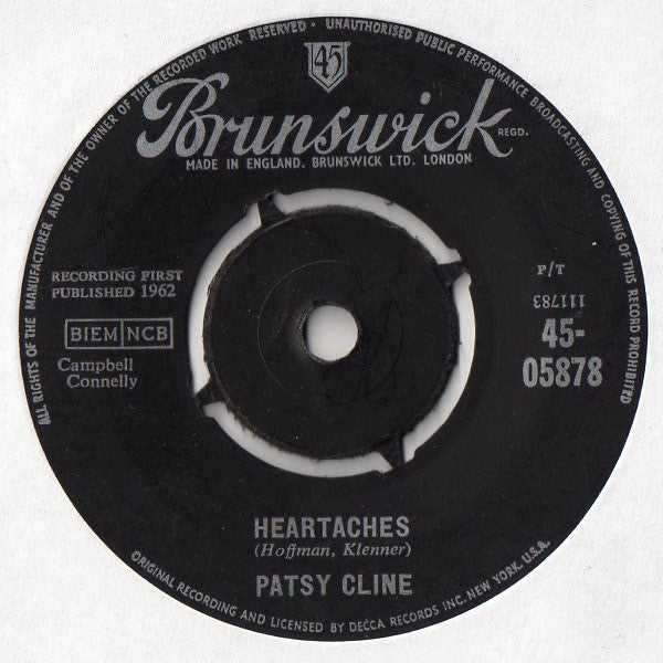 Patsy Cline - Heartaches (7")