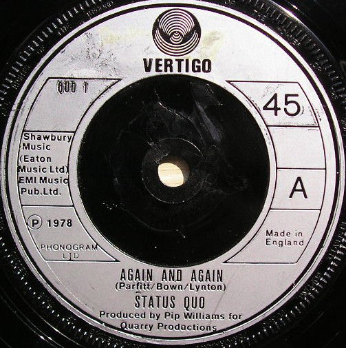 Status Quo - Again And Again (7", Single, Inj)