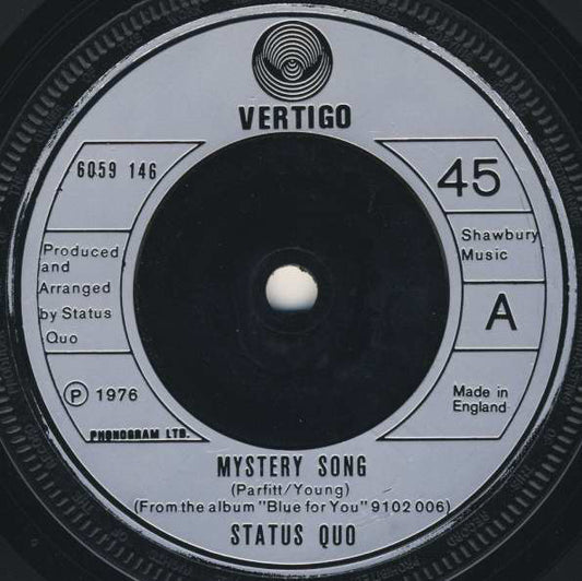 Status Quo - Mystery Song (7", Single, Sol)