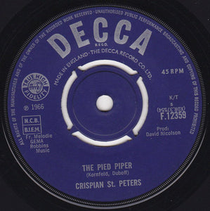 Crispian St. Peters - The Pied Piper (7", Single)