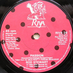 Rod Stewart - Passion (7", Single, Pap)