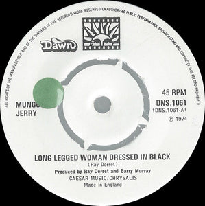 Mungo Jerry - Long Legged Woman Dressed In Black (7")