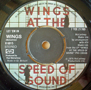 Wings (2) - Let 'Em In (7", Single)