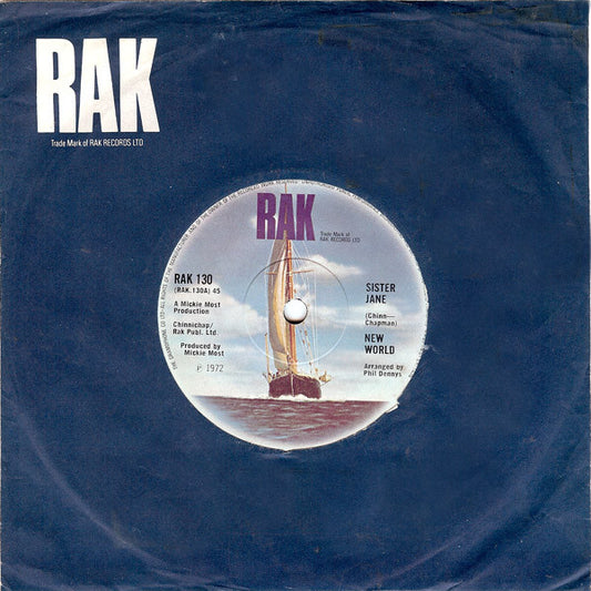 New World (3) - Sister Jane (7", Single, Sol)