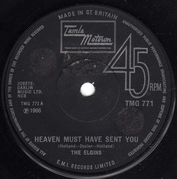 The Elgins - Heaven Must Have Sent You / Stay In My Lonely Arms (7