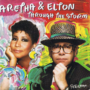 Aretha* & Elton* - Through The Storm (7", Single)