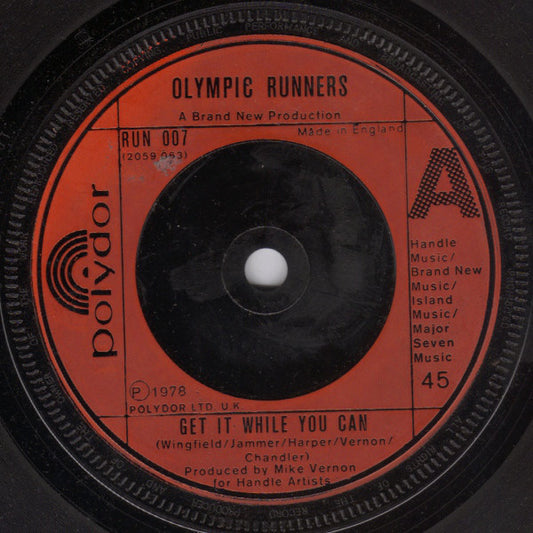 Olympic Runners - Get It While You Can (7")