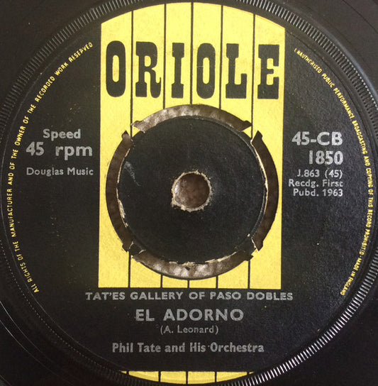 Phil Tate And His Orchestra - Tate's Gallery Of  Paso Dobles (7")