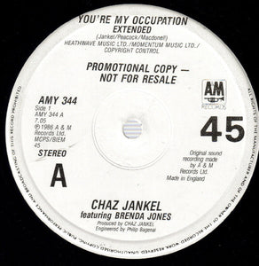 Chaz Jankel* Featuring Brenda Jones - You're My Occupation (12", Promo)