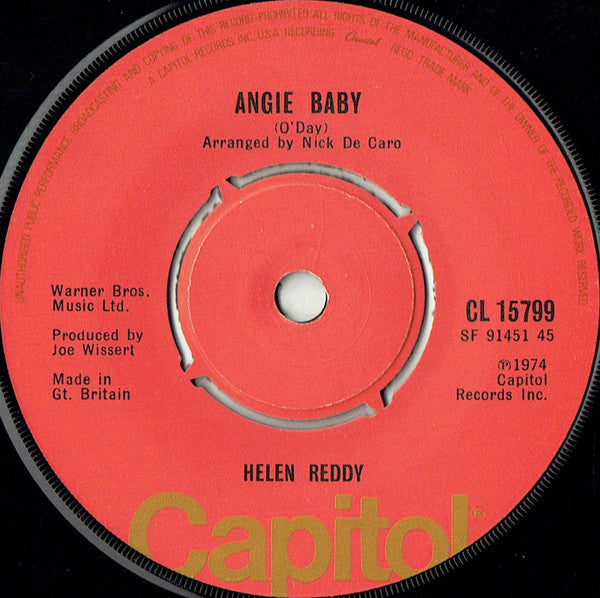 Helen Reddy - Angie Baby (7", Single)