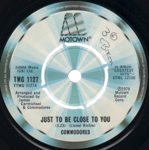 Commodores - Just To Be Close To You (7", Com)
