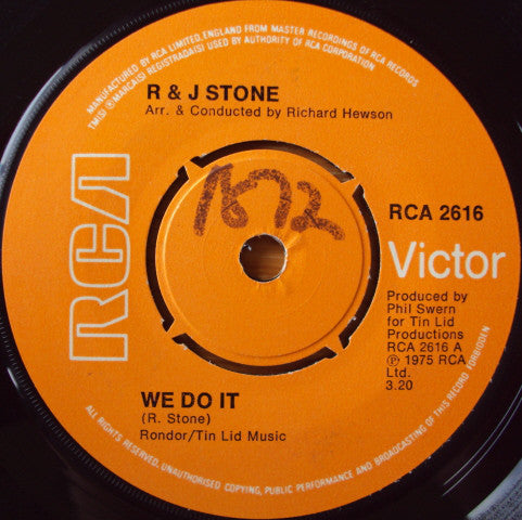 R & J Stone - We Do It (7", Single, Pus)