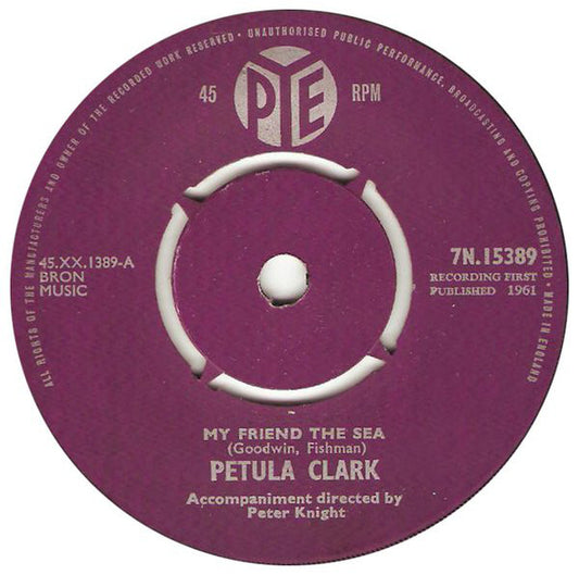 Petula Clark - My Friend The Sea (7", Single, Pus)
