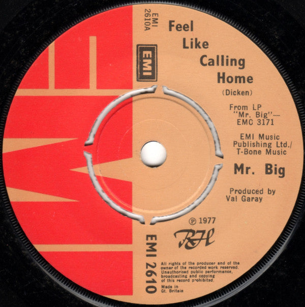 Mr. Big* - Feel Like Calling Home (7", Single)