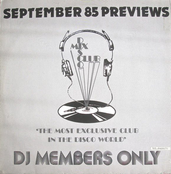Various - September 85 - Previews (LP, Comp)
