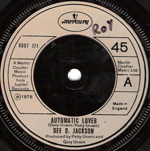 Dee D. Jackson - Automatic Lover (7", Single)