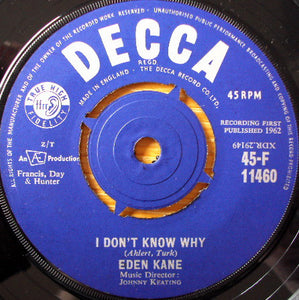 Eden Kane - I Don't Know Why / Music For Strings (7", Single)