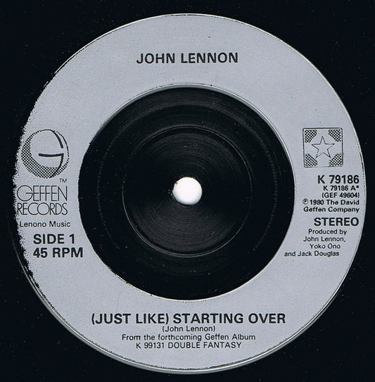John Lennon - (Just Like) Starting Over (7", Single, Sil)