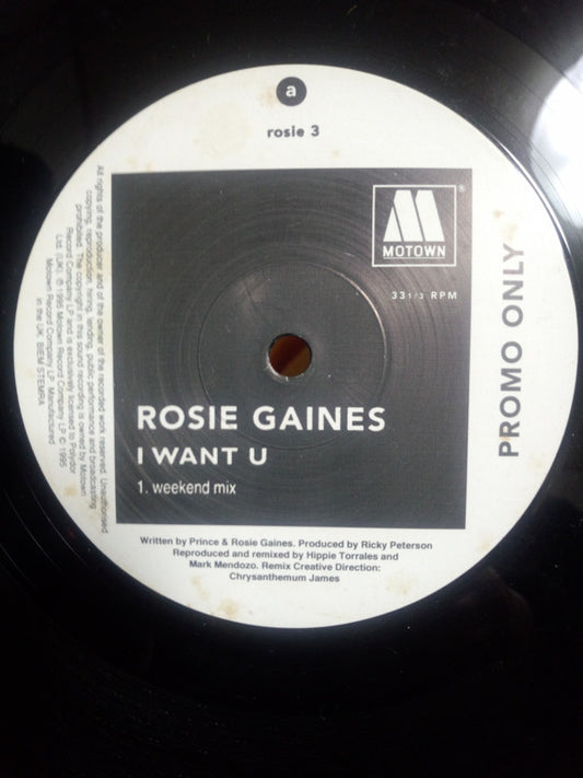 Rosie Gaines - I Want U (12", Promo)