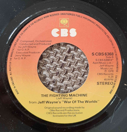 Jeff Wayne Feat. Justin Hayward - Forever Autumn / The Fighting Machine (Both From "War Of The Worlds") (7", Single, Lar)