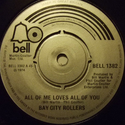 Bay City Rollers - All Of Me Loves All Of You (7