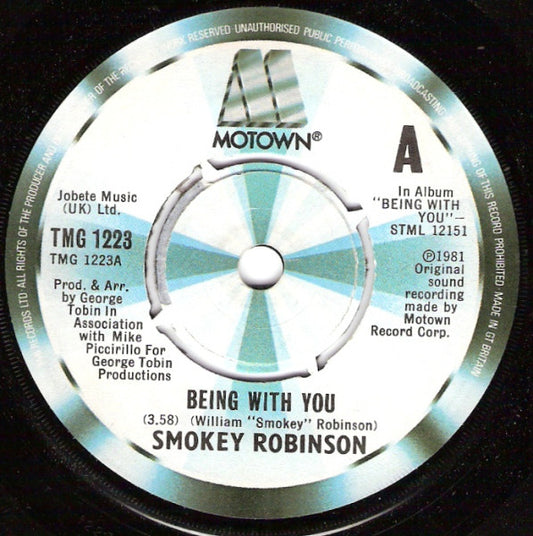 Smokey Robinson - Being With You (7", Single, Kno)