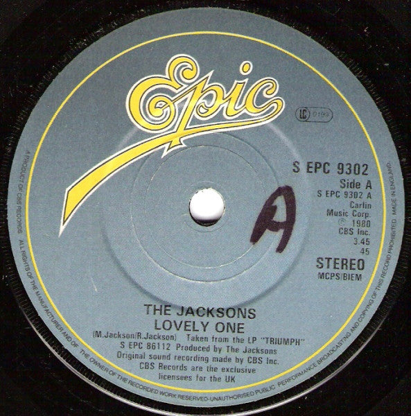 The Jacksons - Lovely One (7", Single)