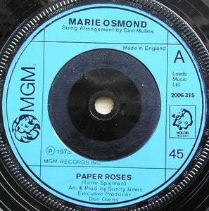 Marie Osmond - Paper Roses (7", Single)