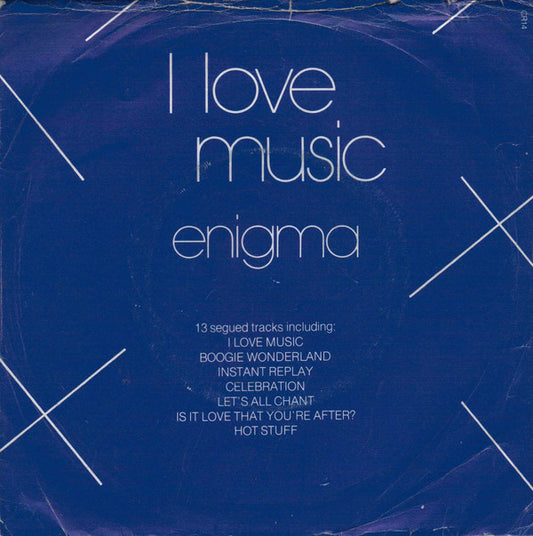 Enigma (2) - I Love Music (7", Single, Mixed)