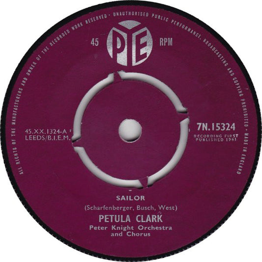 Petula Clark - Sailor (7", Single)