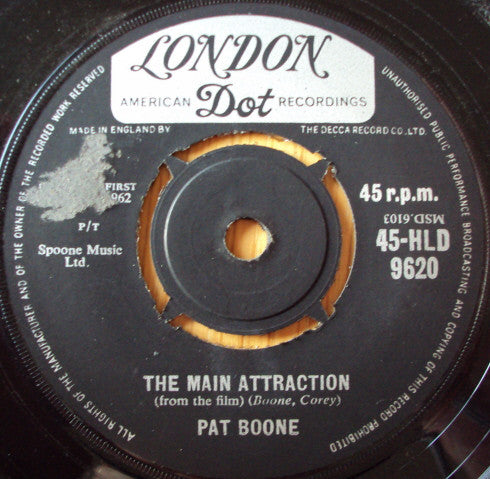 Pat Boone - The Main Attraction / Amore Baciami (7")