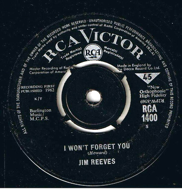 Jim Reeves - I Won't Forget You (7