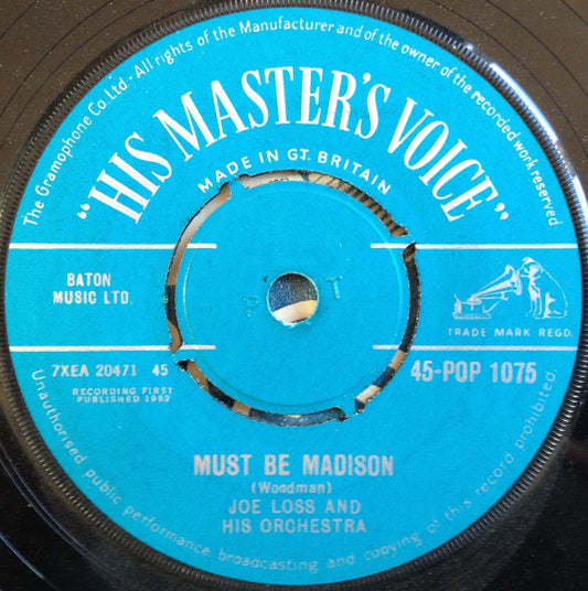 Joe Loss And His Orchestra* - Must Be Madison  (7", Single)