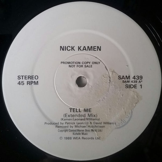 Nick Kamen - Tell Me (12", Promo, W/Lbl)