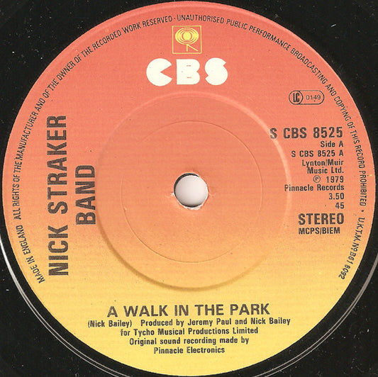 Nick Straker Band - A Walk In The Park (7", Single)
