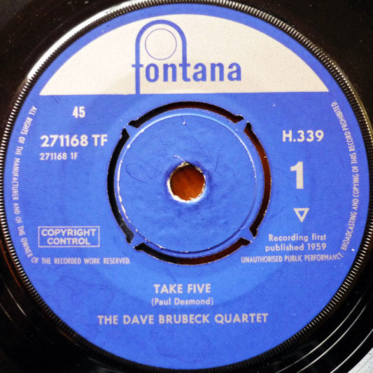 The Dave Brubeck Quartet - Take Five / Blue Rondo A La Turk (7", Single, RE)