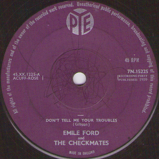 Emile Ford And The Checkmates* - Don't Tell Me Your Troubles (7", Single, Sol)