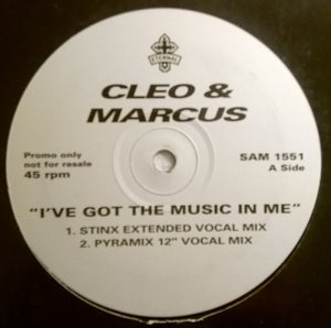 Cleo & Marcus - I've Got The Music In Me (12", Promo)