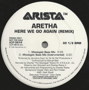 Aretha Franklin - Here We Go Again (Remix) (12", Promo)