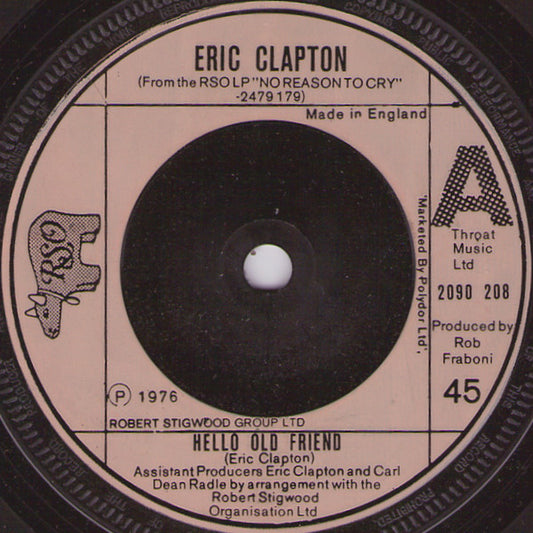 Eric Clapton - Hello Old Friend (7")
