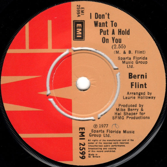 Berni Flint - I Don't Want To Put A Hold On You (7