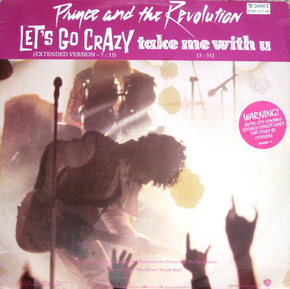 Prince And The Revolution - Let's Go Crazy / Take Me With U (12