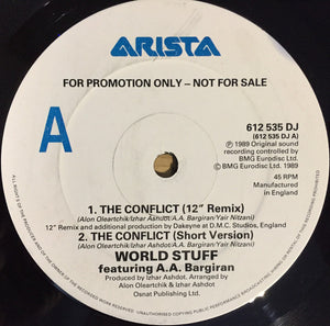 World Stuff featuring A.A. Bargiran - The Conflict (12", Promo)