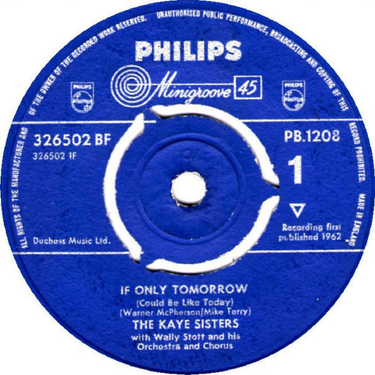 The Kaye Sisters - If Only Tomorrow (Could Be Like Today) / Mistakes (7", Single)