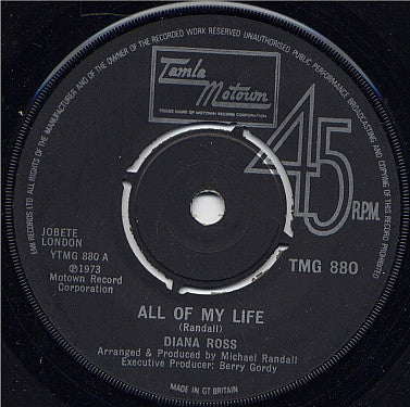 Diana Ross - All Of My Life (7", Single)