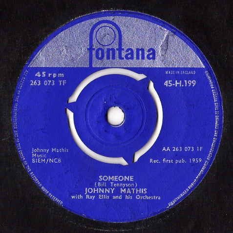Johnny Mathis - Someone / They Say It's Wonderful (7")