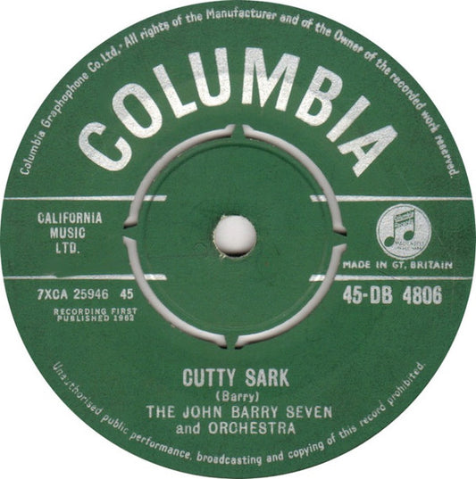 The John Barry Seven And Orchestra - Cutty Sark / Lost Patrol (7", Single)