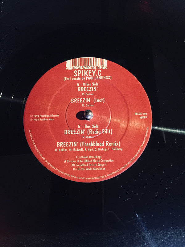 Spikey.C* Feat vocals by Paul Jeniings* - Breezin' (12")