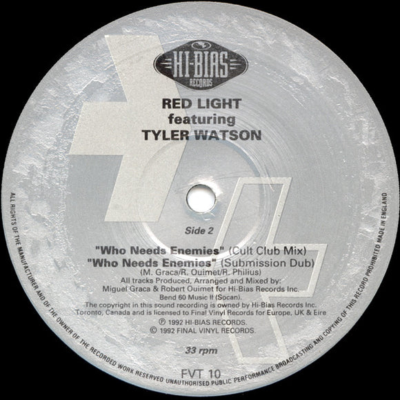 Red Light Featuring Tyler Watson - Who Needs Enemies (12